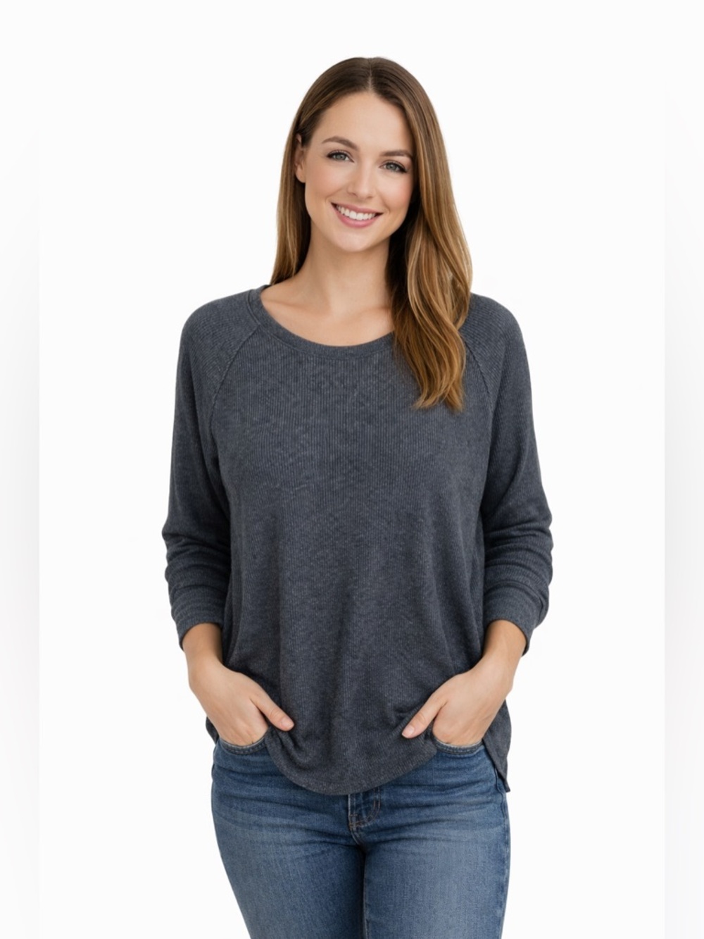 Mossimo Supply Co. Charcoal long sleeve  Knit Top